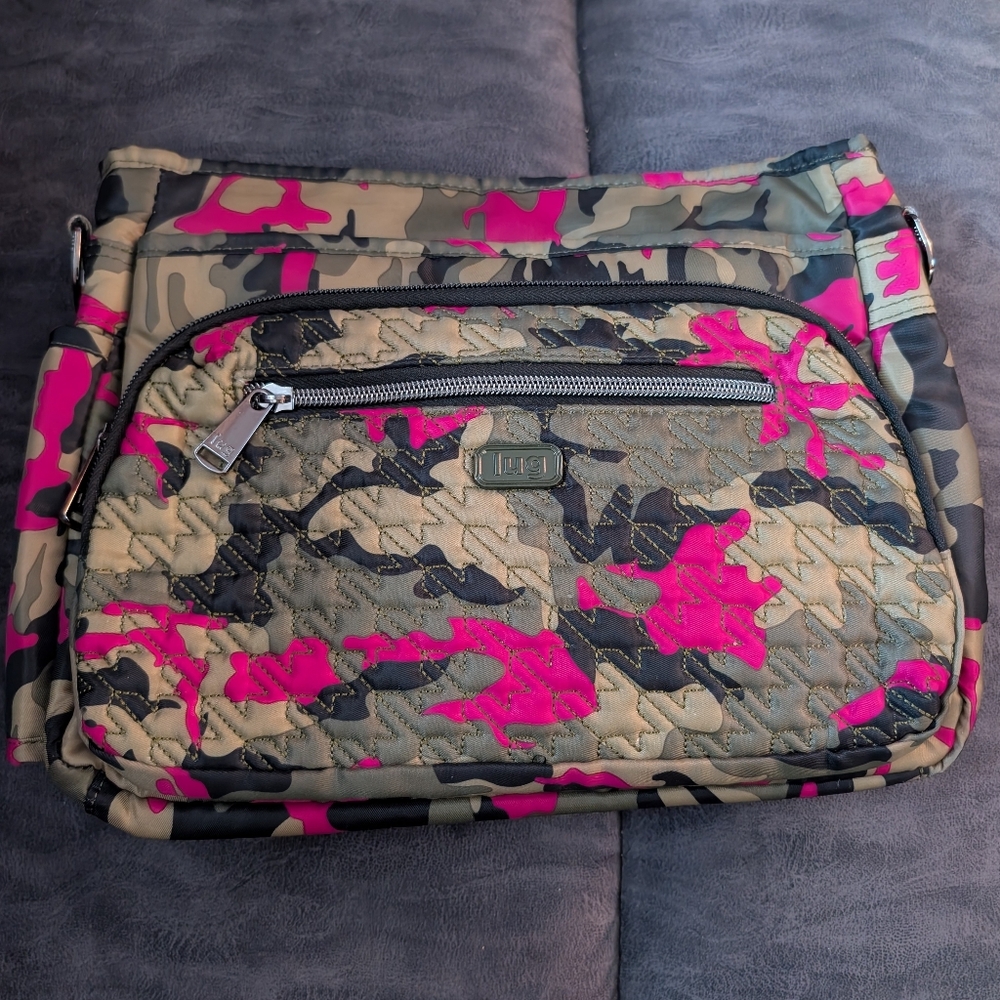 Lug Shimmy Handbag In Camo Orchid - Like New - RARE!